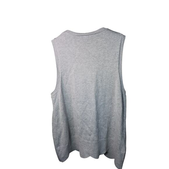 Banana Republic Knit Shell Top Sleeveless Crew Neck Scallop Hem Sweater M - Picture 2 of 11